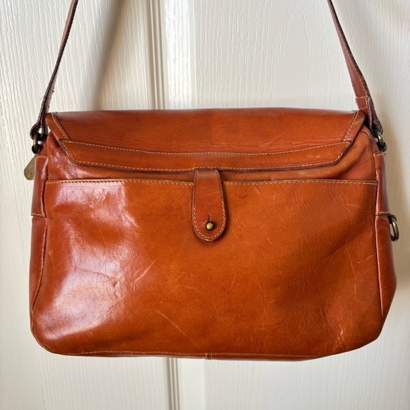 Furla Made In Italy Vintage Crossbody Handbag Purse Brown with Studded Flowers - Picture 8 of 16